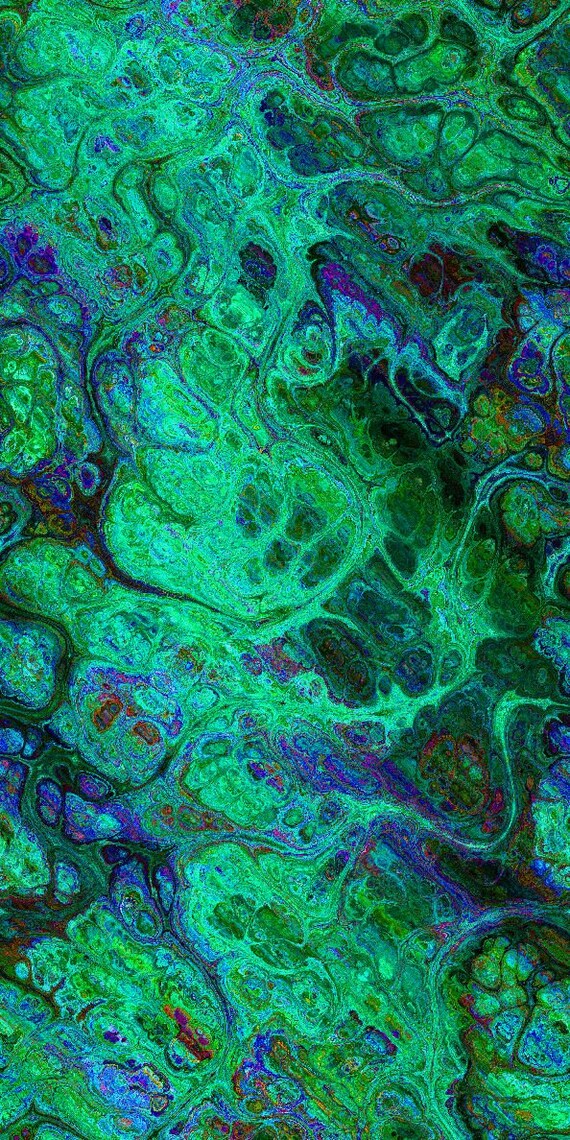 Luxurious Textile Soft Minky Blue Green Marble Fabric Fiber Art Home Decor Craft Blanket Abstract Flower