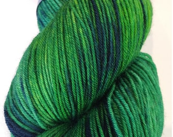Yarn sock weight Hand dyed 100% Superwash Merino-