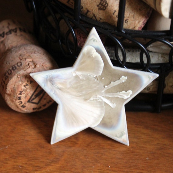 Items similar to Handmade Ceramic Pin Brooch Cream Crystal