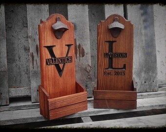 Cheap Groomsmen Gift - Wall mounted Beer bottle opener - Beer gift - Man cave Gifts - 5 year anniversary - Gift for him - Bar pub sign