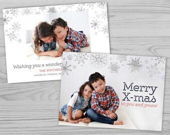 holiday photo cards template