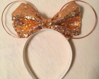 Rose Gold Wire Minnie Ears