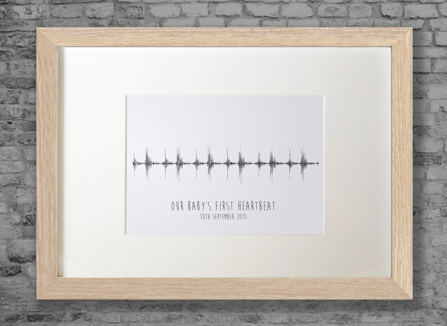 Its our baby's heartbeat personalised sound wave frame