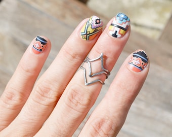 Stacking Chevron Ring Midi Finger Cuff Knuckle Ring Bohemian Jewelry Tribal Ring