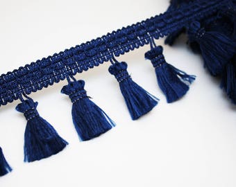 Blue 1 meter Ribbon tassel fringe tassel trim