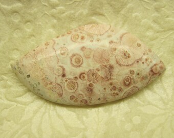 Pink orbicular jasper birds eye rhyolite freeform cabochon