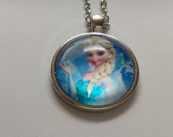 Items similar to Frozen Elsa Pendant Necklace on Etsy