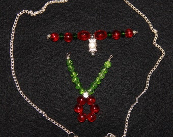 Convertible Christmas Necklace with 2 inserts