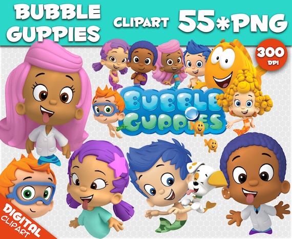 Bubble Guppies clipart 55 PNG 300dpi Images Digital Clip Art