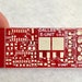 Vintage Recycled RED Printed Loose Circuit Board For DIY Geekery Craft (PCB) 2 1/2 x 7/8" Pkg1 PCB44