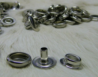 Line 24 Snaps Nickel Plated Pk of 50 for Leather or Fabric Long Post Marine Snap