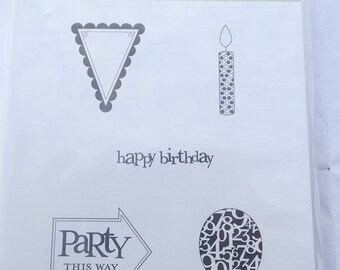 Stampin' Up Party This Way Clear Mount Stamp Set-UNUSED