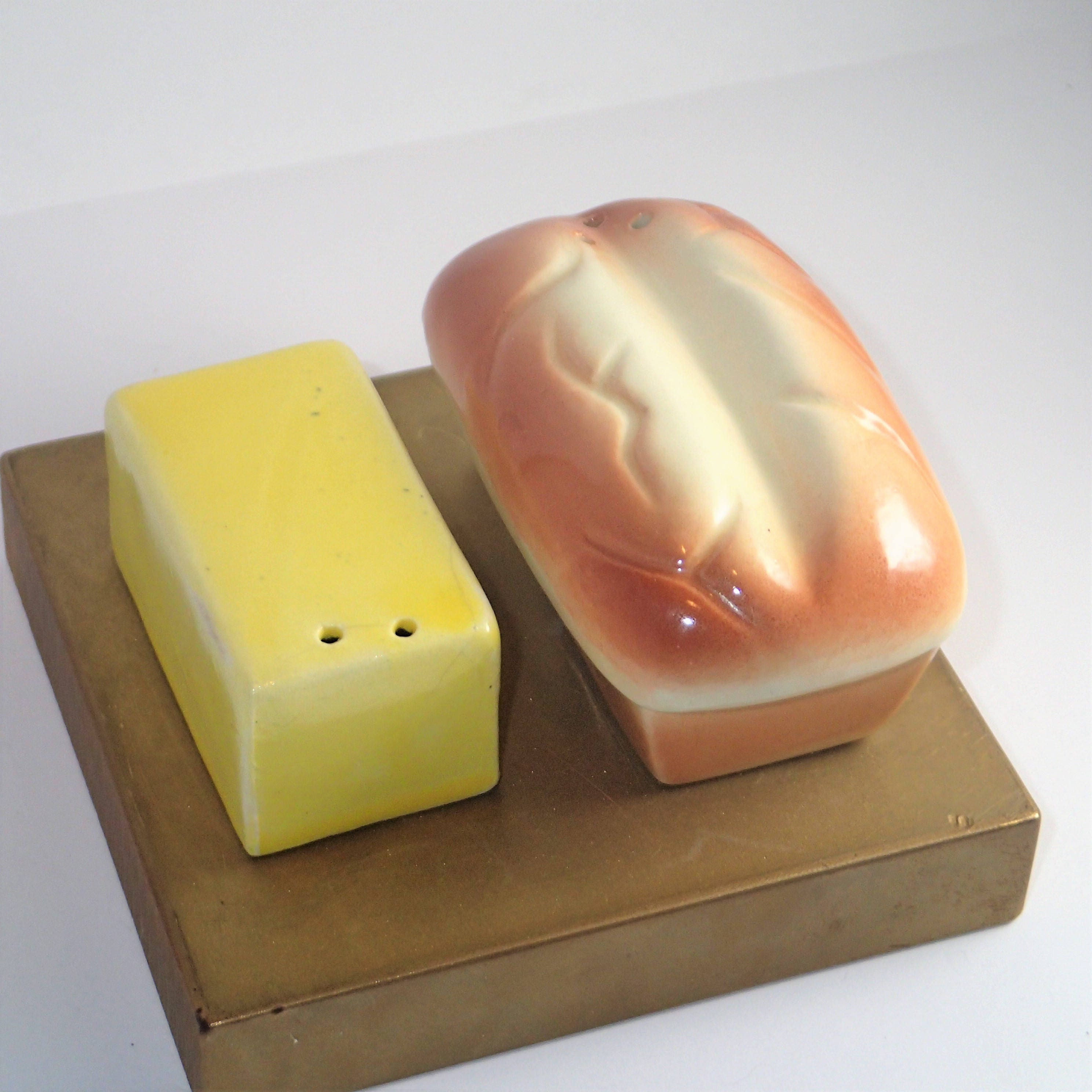 Bread and Butter Salt and Pepper Shakers Vintage Unique Salt