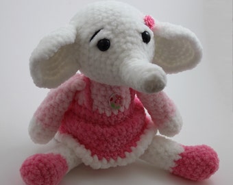 Soft toy elephant Stuffed elephant Amigurumi elephant Cute Elephant plushie Cuddly Elephant Toy