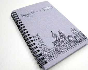 ON SALE was 24 now 18. 2018 Weekly Planner, Agenda, Calendar, Pocket Size, Spiral bound, Planner, Daily Planner, Handmade, Paper-goods