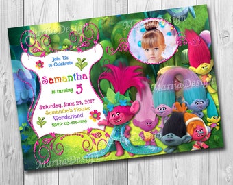 Trolls Invitation Trolls Poppy Party Birthday Party Biggest