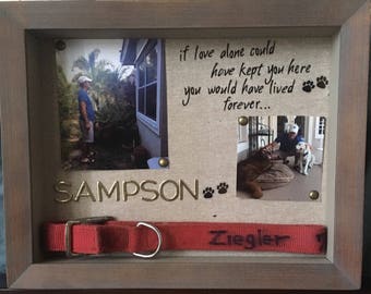 Shadow Box Memorial for Deceased Dog