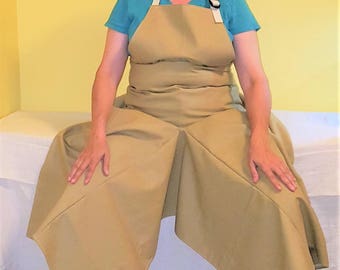 Pottery Apron Split Leg Panel Design Gold Basic