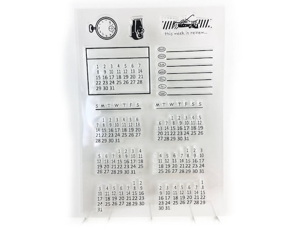 Calendar Stamp Bullet Journal : Journal supplies calendar stamp perpetual monthly Calendar Stamp Bullet Journal : Journal supplies calendar stamp perpetual monthly