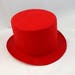 7" Felt Mini Top Hats - Lot of 5 - Black • Red • Beige