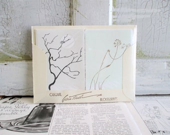 Vintage Gwen Frostic Note Cards and Envelopes - Birds and Trees