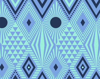 Tabby Road by Tula Pink for Free Spirit - Lucy - Bluebird - 1/2 Yard Cotton Quilt Fabric 517