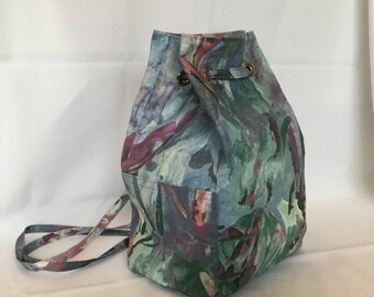 Drawstring Backpack Purse/Shoulder Bag/Tote/Pick Pocket Proof Travel Purse/Hiking Bag/Biking Tote