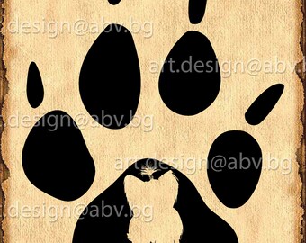 Vector STEP DOG, maltese yorkie, paw, SVG, ai, eps, pdf, png, dxf, jpg Download, Image Graphic Digital Artwork, graphical, animal trails