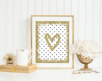 Black and gold decor | Etsy
