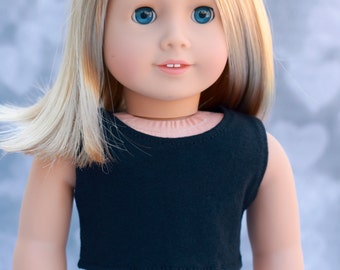 Black CROP TANK TOP for 18 Inch Doll such as American Girl Doll