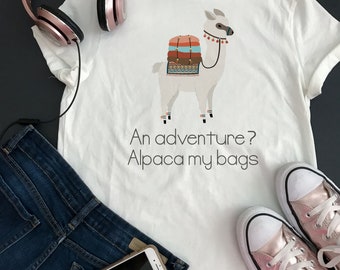 Alpaca adventure shirt women, Alpaca gift, Alpaca lover gift, Alpaca tshirt Alpaca shirt Alpaca t-shirt for girls Alpaca tee shirt for women