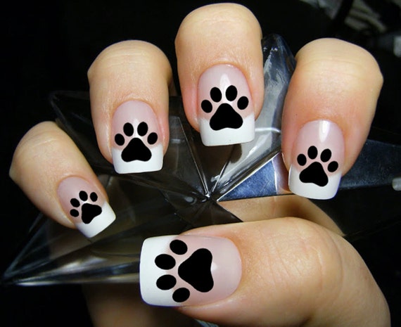 48 PAW PRINTS Nail Decals (PAW) - Kitten Puppy Dog Paws Black Cat 48 PAW PRINTS Nail Decals (PAW) - Kitten Puppy Dog Paws Black Cat Nail Art Nail Stickers. Black cat paw print nails, Cat Lover Gift from NorthofSalem on ... - 48 PAW PRINTS Nail Decals (PAW) - Kitten Puppy Dog Paws Black Cat