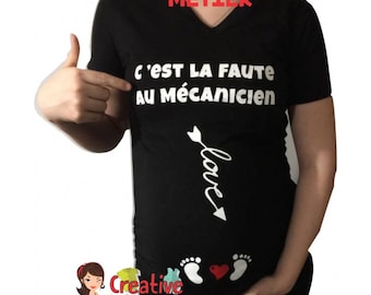 funny MATERNITY shirt cm192 Mechanic
