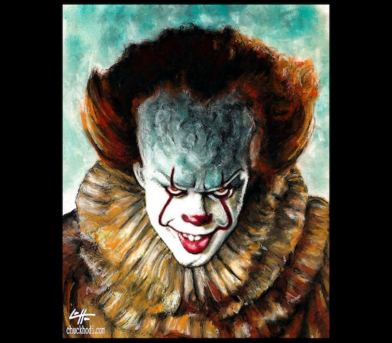 Print 8x10 Pennywise Clown Stephen King Horror