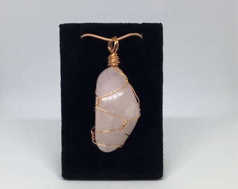 Rose Quartz and Copper Necklace