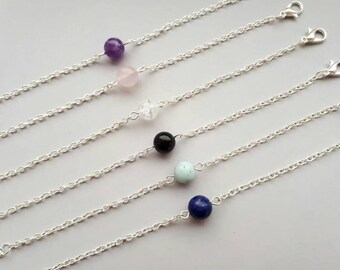 Birthstone Bracelet Gift for Women, Dainty Gemstone Bracelet, Everyday Bracelet, Delicate Bracelet, Minimalist Bracelet, Simple Bracelet
