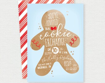 Cookie Exchange Invitation - Cookie Swap - Christmas Party