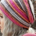 Crochet Beanie Pattern - Ceres Ridged Slouchy Striped Beanie Crochet Slouch Hat Pattern 3 size Patterns, Adult, Teen, and Child