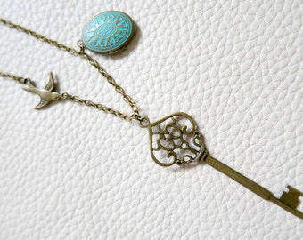 Necklace locket key