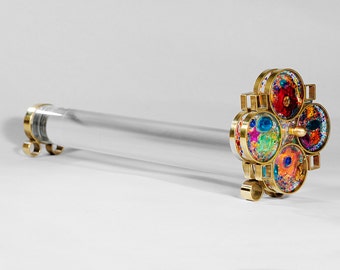 Large Flower Tunnelscope, Transparent Kaleidoscope, Gift idea, Wedding gift