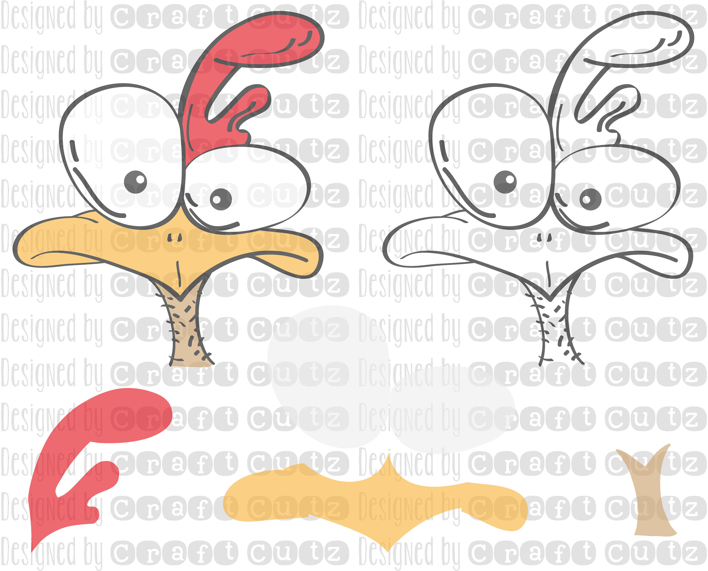 Download Chicken Head svg Digital Download Cute Crazy Chicken svg