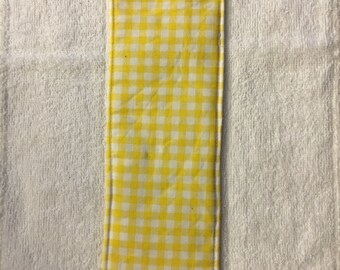 Yellow Gingham Cup Cozy