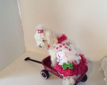 Ensemble Fille Tunique + Leggings Imprimé Chiens - Taille 5/6 Ans - Occasion Très Bon état