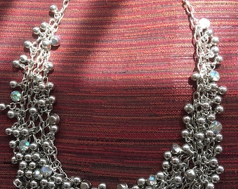 Vintage silver charm necklace