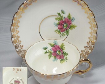 Rosina 3180 Bone China Tea Cup and Saucer - Made in England
