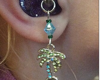 Hearing Aid Charms: Rhinestone Palm Trees