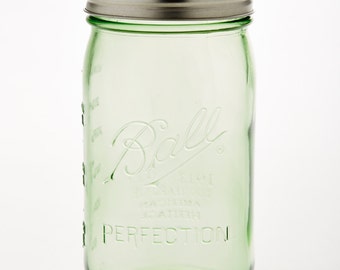 Case of 6 Ball Heritage Collection Design Series 32 oz Wide Mouth jars Green