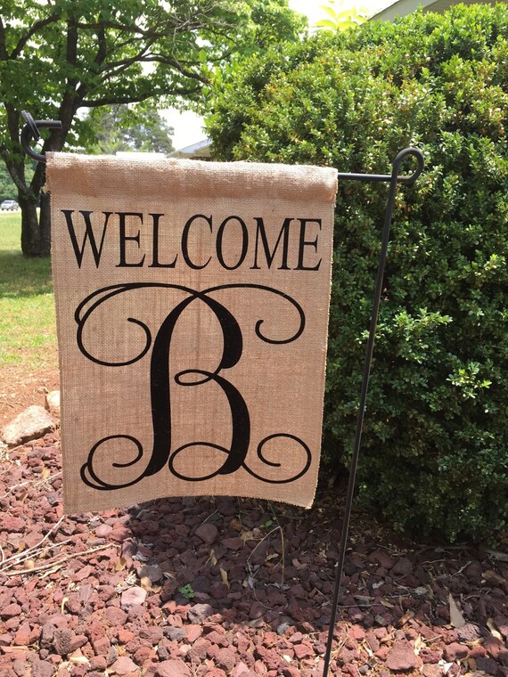 Monogrammed Garden Flag / Personalized Garden Flag
