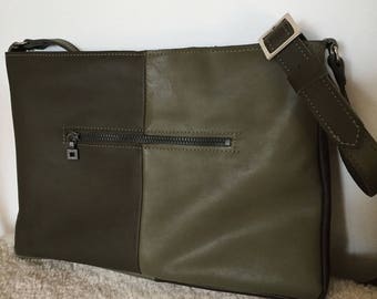 Rectangular khaki Messenger bag