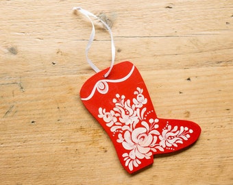 Christmas Ornaments - Hand painted Matyo-style